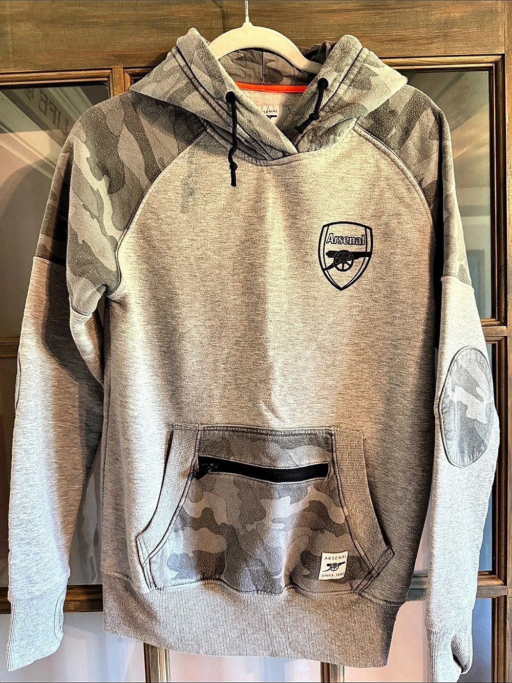Arsenal AFC Gunners camouflage hoodie Camo Pullover Hoodie Gray XS Like New